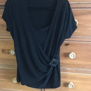 Black Lycra mix blouse